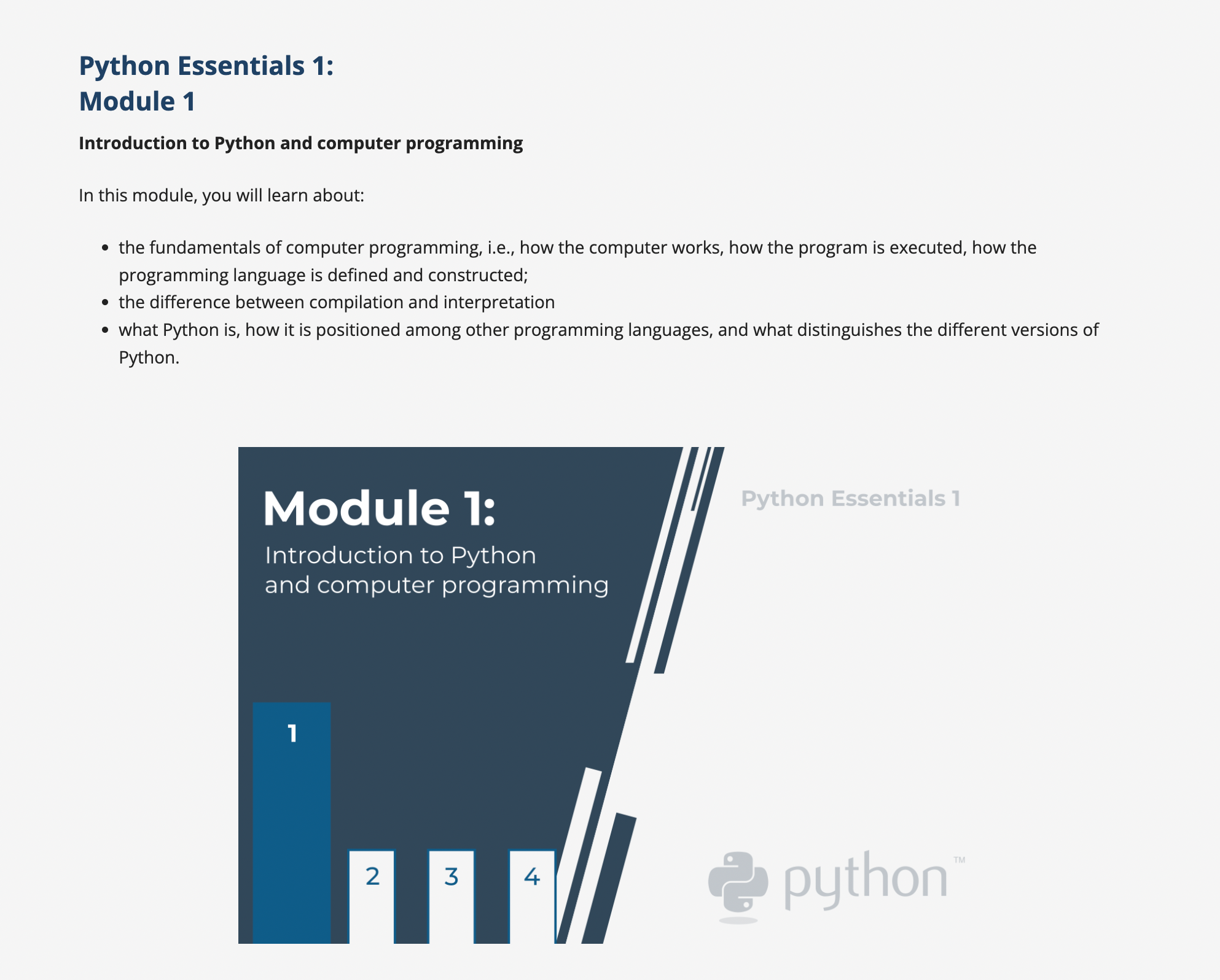 Python Essentials 1 Module 1